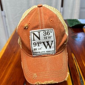 Rust and Beige Mesh Cap with Patch BD1